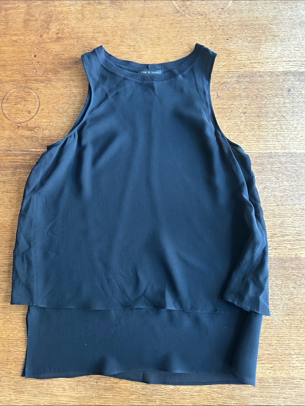 rag & bone Black Sleeveless Layered Camisole